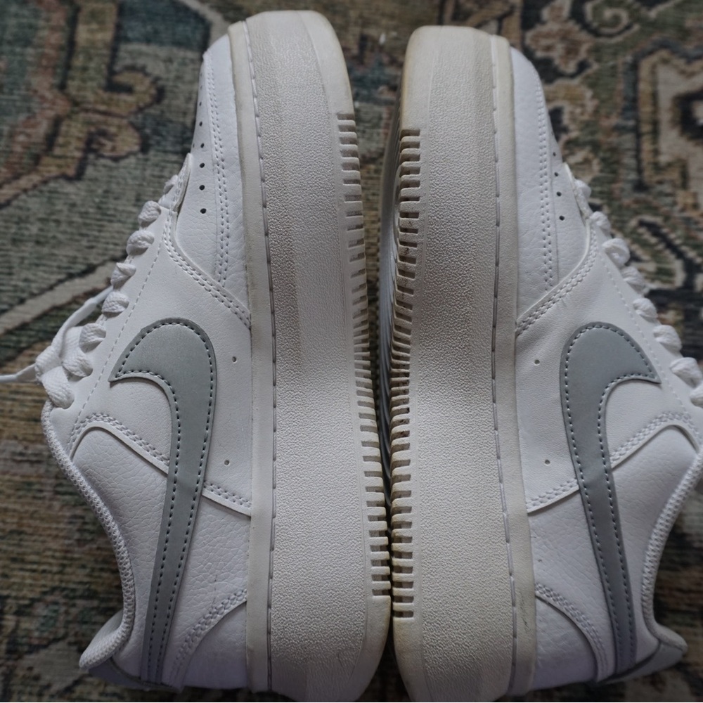 Nike White and Gray Women's Sneakers